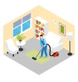 cleaning service isometric scene vector image