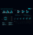 futuristic user interface design element set 11 vector image