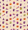 halloween seamless texture with colorful flat vector image vector image