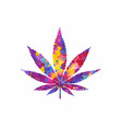 marijuana and cannabis watercolor vector image vector image