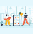 mobile marketing concept in flat design marketers vector image
