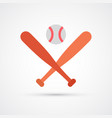 colored baseball icon vector image vector image