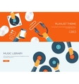 flat background with hand vector image