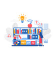 online library and digital repository of virtual vector image vector image