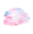 abstract watercolor pink and blue paint stain vector image vector image