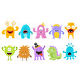 cute monster collection vector image vector image