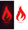 fire flame isolated symbol design element vector image vector image