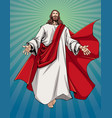 jesus open arms vector image vector image