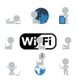 flat people internet and technology vector image