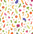 mixed vegetables seamless pattern vector image