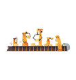 automated conveyor icon vector image
