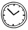 clock doodle round face icon time symbol vector image vector image