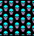 seamless of bright human skulls vector image vector image