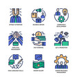 talent management icon set vector image