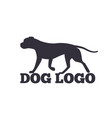 dog logo design canine animals silhouettes vector image vector image