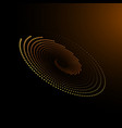 gold spiral background design round dots texture vector image vector image