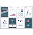 set of infographics business vector image