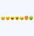 3d design new modern emoticons set vector image vector image