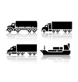 set of transport icons - freight vector image