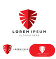 shield logo design emblem logo vector image