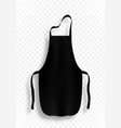 black apron isolated on transparent background vector image