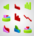 graphic business diagram vector image