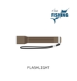 flashlight item of fishing vector image vector image
