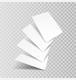four playing cards mockup blank flying cards vector image