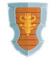 medieval shield icon cartoon fantasy knight vector image