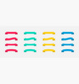 ribbons banners colorful in flat design ribbon vector image