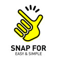 snap logo and icon for easy and simple vector image vector image