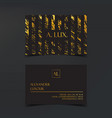 fashion elegant black luxury business cards vector image