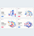 isometric business recruiting technology vector image vector image