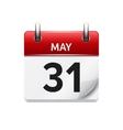 may 31 flat daily calendar icon date vector image