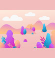 trendy fantasy background with plants modern vector image vector image