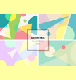 set trendy geometric elements retro style vector image vector image
