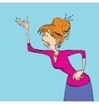 young angry woman screaming and scandals vector image