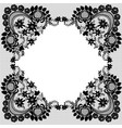 black lace frame vector image