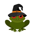 halloween frog mascot on white background vector image