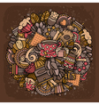 coffee doodle design vector image