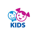 logo kids vector image