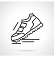 sports footwear black line icon vector image