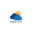 sunny day logo graphic design template vector image