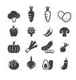 vegetables icon set vector image
