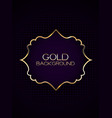 abstract card with golden frame vector image