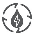 water energy glyph icon ecology vector image