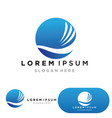 water wave logo template icon design wave vector image