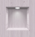 wooden niche for presentation vector image vector image
