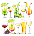 alcohol drinks vector image vector image