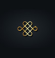 samsara gold icon guts buddha eternal knot vector image vector image